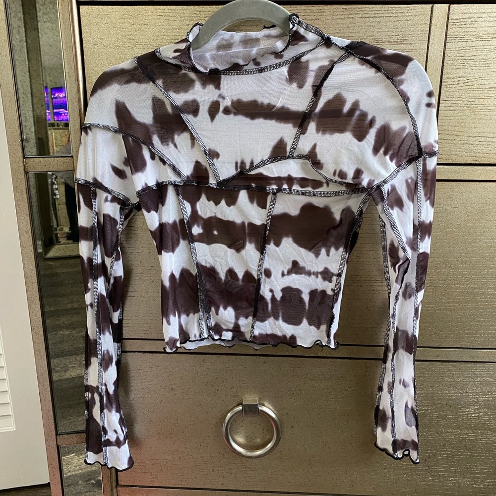 Tie dye mesh crop top - Picture 3 of 4